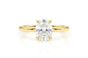 Oval Cut Solitaire Gold Ring