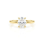 Load image into Gallery viewer, Oval Cut Solitaire Gold Ring