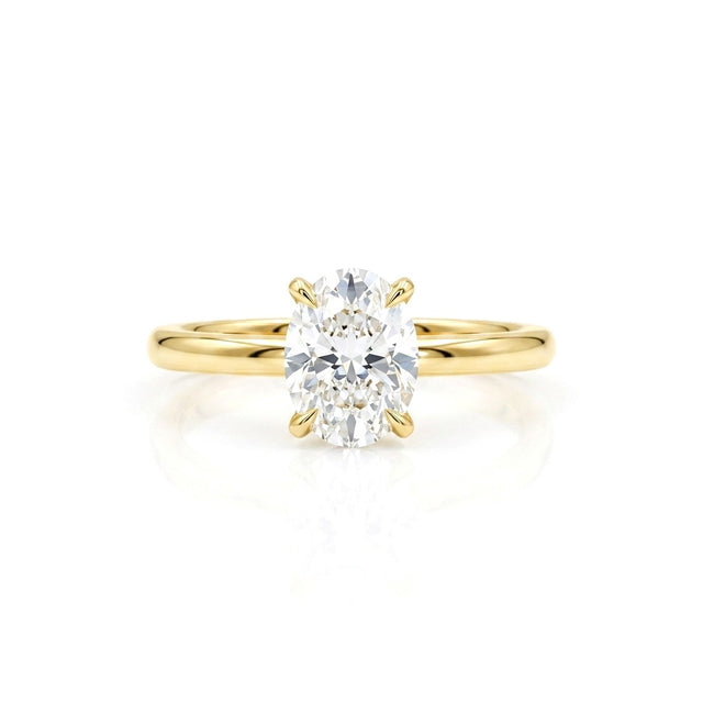 Oval Cut Solitaire Gold Ring