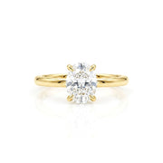 Oval Cut Solitaire Gold Ring