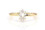 Marquise Cut Gold Solitaire Ring