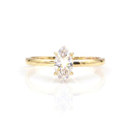 Marquise Cut Gold Solitaire Ring