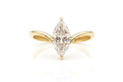 Marquise Cut Solitaire Gold Ring