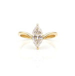 Load image into Gallery viewer, Marquise Cut Solitaire Gold Ring