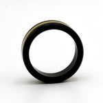 Load image into Gallery viewer, Black Diamond - Men’s Ring 7mm - 24k Yellow Gold Inlay - ARES - Elysium Black Diamond