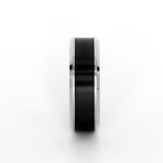Load image into Gallery viewer, Black Diamond - Men’s Ring 8mm - 14K White Gold w/ Black Diamond Inlay - IMPERIUM - Elysium Black Diamond