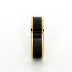 Load image into Gallery viewer, Black Diamond - Men’s Ring 8mm - 18K Yellow Gold w/ Black Diamond Inlay - IMPERIUM - Elysium Black Diamond