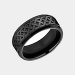 Load image into Gallery viewer, Men's Wedding Band | The Adare | Titanium with Celtic Knot Pattern | Elysium