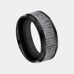 Load image into Gallery viewer, Men's Wedding Band | The Alder | Tantalum Grey with Black Titanium | Elysium