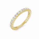 Load image into Gallery viewer, Black Diamond - Women’s Ring - APHRODITE - 14K Yellow Gold - 7/8 CTW Diamond Anniversary Band - Lady Elysium Black Diamond