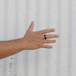 Load image into Gallery viewer, Black Diamond - Men’s Ring 8mm - Red Diamond Inset - ARES - Elysium Black Diamond