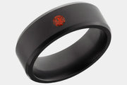 Black Diamond - Men’s Ring 8mm - Red Diamond Inset - ARES - Elysium Black Diamond