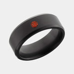 Load image into Gallery viewer, Black Diamond - Men’s Ring 8mm - Red Diamond Inset - ARES - Elysium Black Diamond