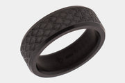 Black Diamond - Men’s Ring 8mm - Custom Laser Engraving - ARES - Elysium Black Diamond