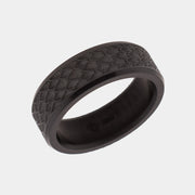 Black Diamond - Men’s Ring 8mm - Custom Laser Engraving - ARES - Elysium Black Diamond