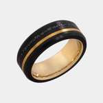 Load image into Gallery viewer, Black Diamond - Men’s Ring 8mm - THE ORION - Dual Inlay With Sleeve - Elysium Black Diamond