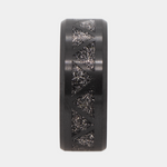Load image into Gallery viewer, Black Diamond - Men’s Ring 8mm - Authentic Muonionalausta Meteorite Triangle Pattern Inlay - ARES - Elysium Black Diamond