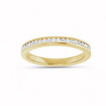 Load image into Gallery viewer, Black Diamond - Women’s Ring - ATHENA - 14K Yellow Gold - 1/5 CTW Diamond Anniversary Band - Lady Elysium Black Diamond