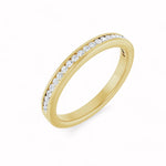 Load image into Gallery viewer, Black Diamond - Women’s Ring - ATHENA - 14K Yellow Gold - 1/5 CTW Diamond Anniversary Band - Lady Elysium Black Diamond