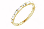 Black Diamond - Women’s Ring - CLIO - 14K Yellow Gold - 1/4 CTW Baguette Diamond Anniversary Band - Lady Elysium Black Diamon