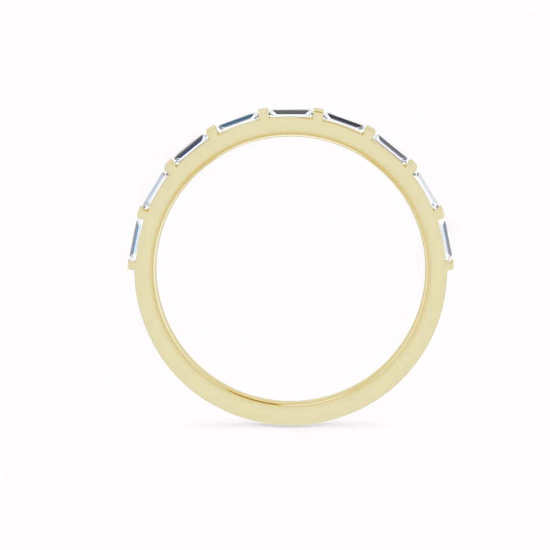Black Diamond - Women’s Ring - CLIO - 14K Yellow Gold - 1/4 CTW Baguette Diamond Anniversary Band - Lady Elysium Black Diamon