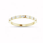 Load image into Gallery viewer, Black Diamond - Women’s Ring - CLIO - 14K Yellow Gold - 1/4 CTW Baguette Diamond Anniversary Band - Lady Elysium Black Diamon