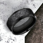 Load image into Gallery viewer, Men's Wedding Band | The Conquerer | Black Titanium | Elysium