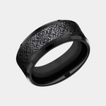 Load image into Gallery viewer, Men's Wedding Band | The Conquerer | Black Titanium | Elysium