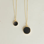 Load image into Gallery viewer, Black Diamond - Women’s 11MM Pendant Necklace - 14K Yellow Gold - Lady Elysium Black Diamond
