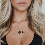 Load image into Gallery viewer, Black Diamond - Women’s 16MM Pendant Necklace - 14K Yellow Gold - Lady Elysium Black Diamond