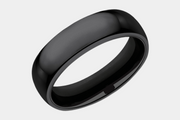 Men's Wedding Band | The Regular Dome Fit | Black Titanium | Elysium