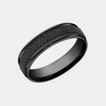 Load image into Gallery viewer, Men's Wedding Band | The Dublin | Black Titanium | Elysium