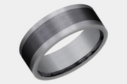 Men's Wedding Band | The Duke | Tantalum Grey with Black Titanium | Elysium