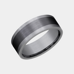 Load image into Gallery viewer, Men's Wedding Band | The Duke | Tantalum Grey with Black Titanium | Elysium