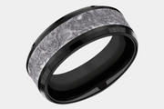 Men's Wedding Band | The Easel | Tantalum Grey with Black Titanium | Elysium