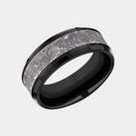 Load image into Gallery viewer, Men's Wedding Band | The Easel | Tantalum Grey with Black Titanium | Elysium