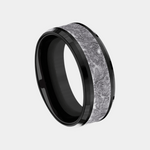 Load image into Gallery viewer, Men's Wedding Band | The Easel | Tantalum Grey with Black Titanium | Elysium
