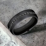 Load image into Gallery viewer, Men's Wedding Band | The Edison | Black Titanium | Elysium