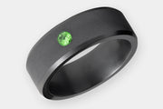 Black Diamond - Men’s Ring 8mm - Green Diamond Inset - ARES - Elysium Black Diamond