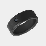 Load image into Gallery viewer, Black Diamond - Men’s Ring 8mm - Black Diamond Inset - ARES - Elysium Black Diamond