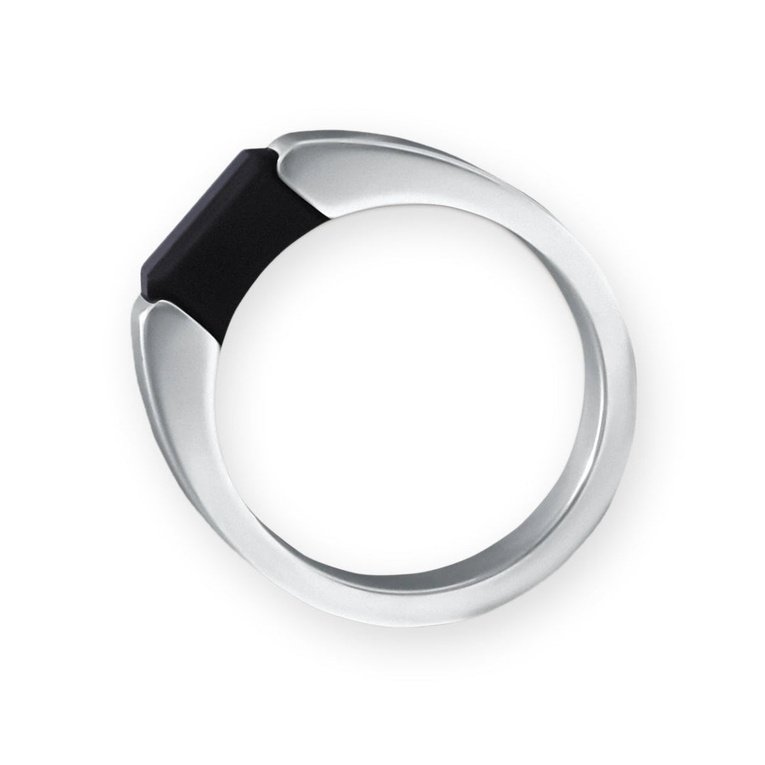 Black Diamond - Men’s Ring 8mm - Titanium Band Tension Set Elysium Black Diamond - AJAX - Elysium Black Diamond