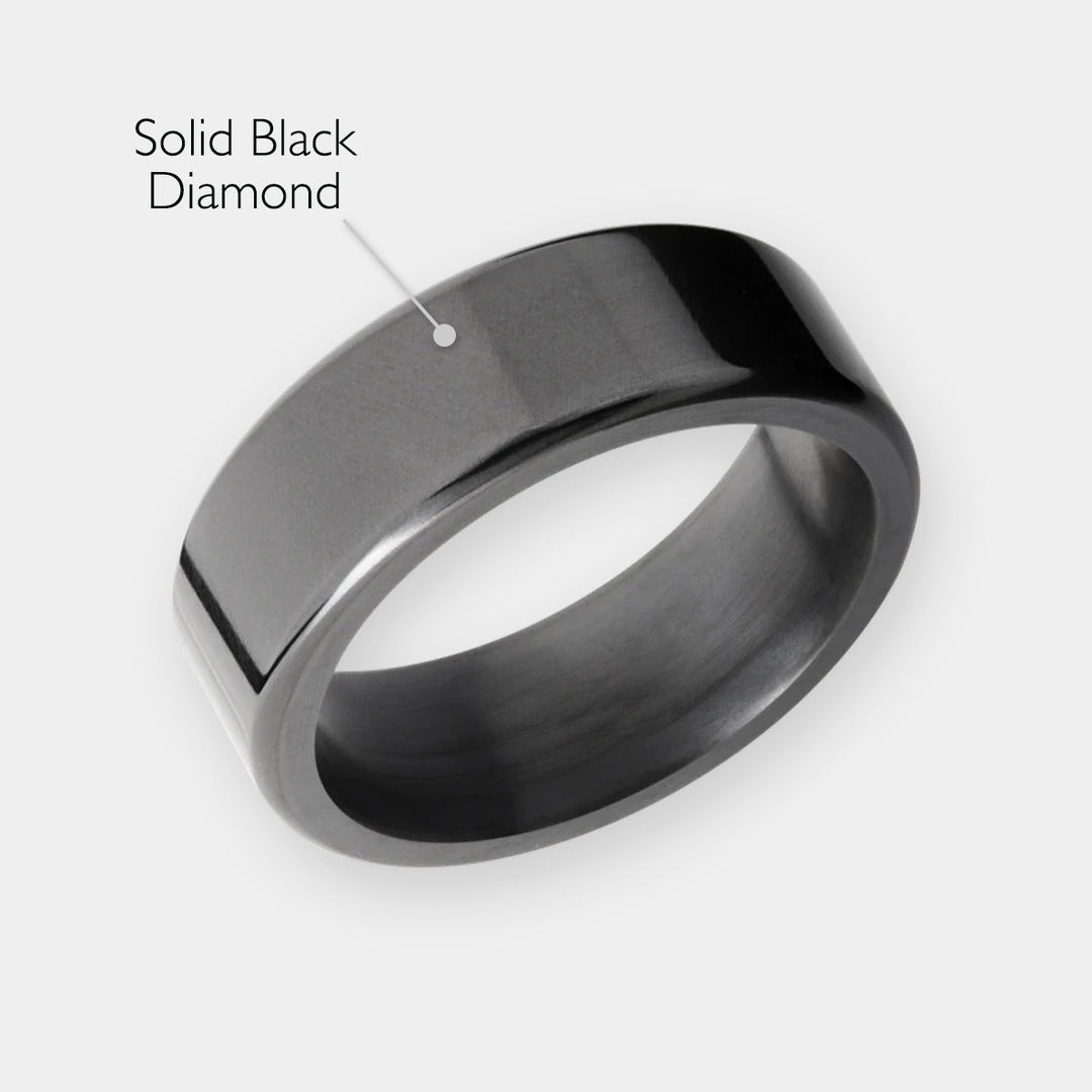 Black Diamond - Men’s Ring 8mm - KRATOS - Elysium Black Diamond