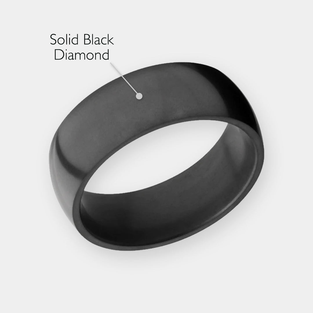 Black Diamond - Men’s Ring 8mm - NYX - Elysium Black Diamond