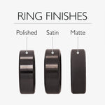 Load image into Gallery viewer, Black Diamond - Men’s Ring 8mm - Blue Dragon Opal Triangle Pattern Inlay - ARES - Elysium Black Diamond
