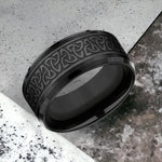 Load image into Gallery viewer, Men's Wedding Band | The Galway | Black Titanium | Elysium