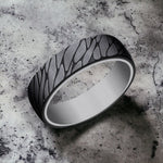 Load image into Gallery viewer, Men's Wedding Band | The Goodman | Tantalum Grey with Black Titanium | Elysium