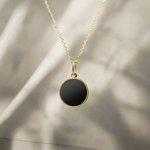 Load image into Gallery viewer, Black Diamond - Women’s 11MM Pendant Necklace - 14K Yellow Gold - Lady Elysium Black Diamond