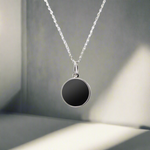 Load image into Gallery viewer, Black Diamond - Women’s 11MM Pendant Necklace - 14K White Gold - Lady Elysium Black Diamond