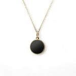 Load image into Gallery viewer, Black Diamond - Women’s 11MM Pendant Necklace - 14K Yellow Gold - Lady Elysium Black Diamond