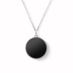 Load image into Gallery viewer, Black Diamond - Women’s 16MM Pendant Necklace - 14K White Gold - Lady Elysium Black Diamond